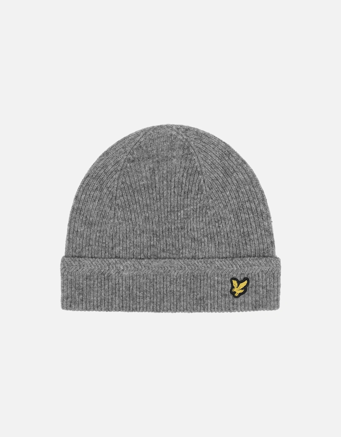 Lyle & Scott Mens Racked Rib Beanie (Grey), 3 of 2