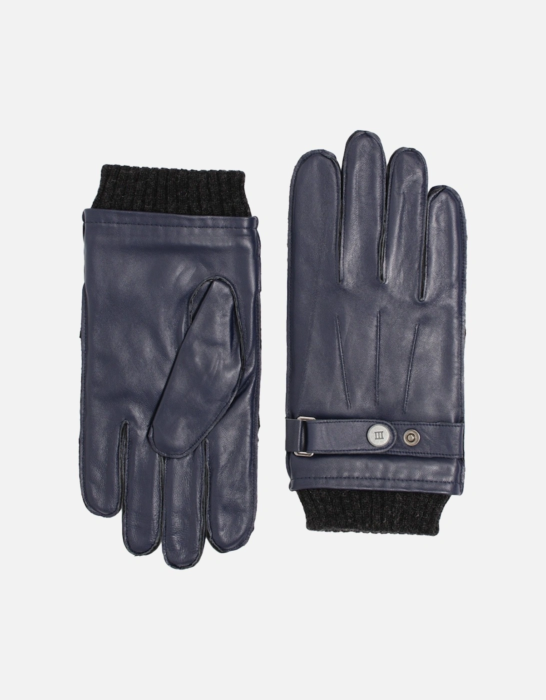Mens Stipe Sheep-Leather Gloves (Navy), 2 of 1