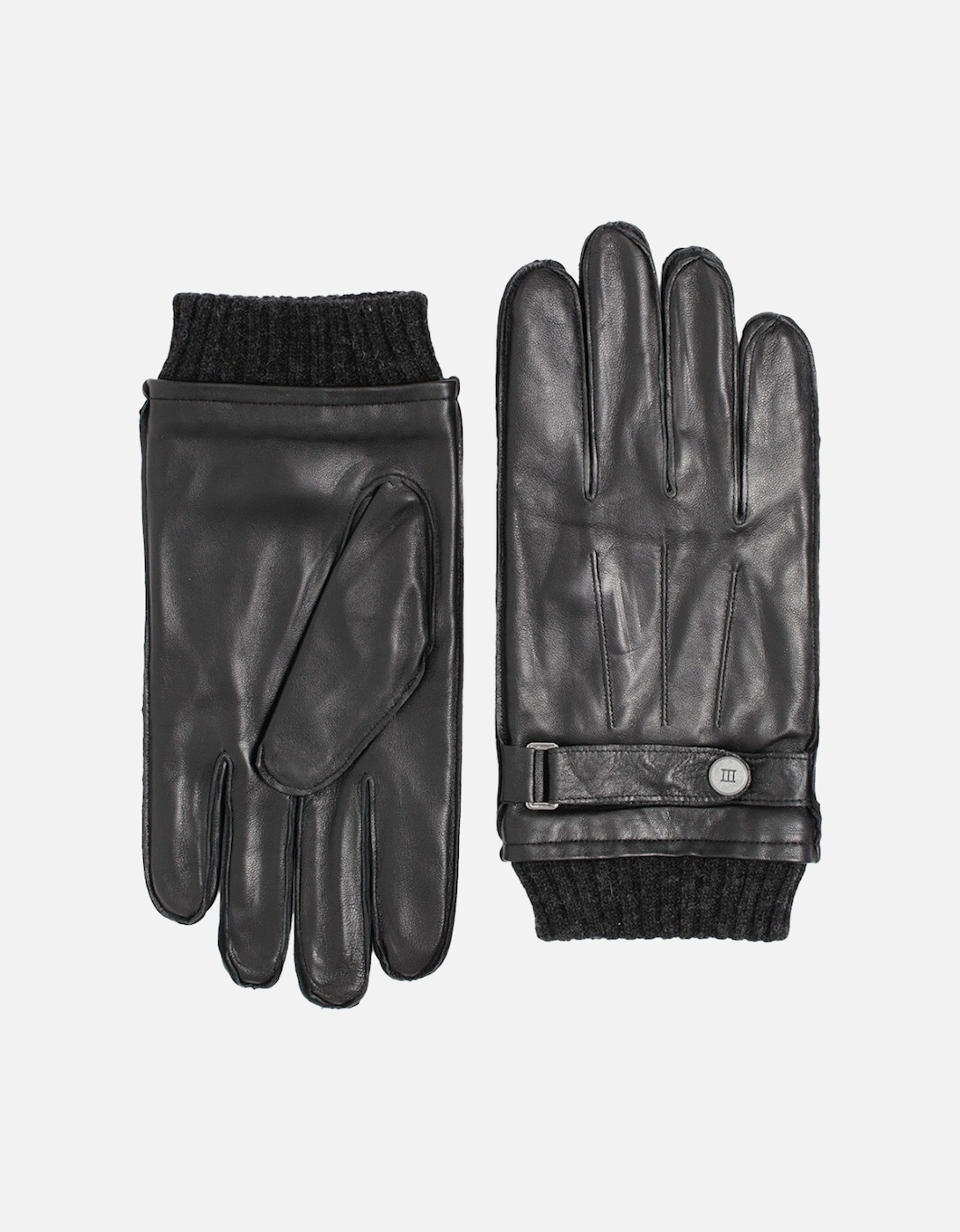 Mens Stipe Sheep-Leather Gloves (Black), 2 of 1