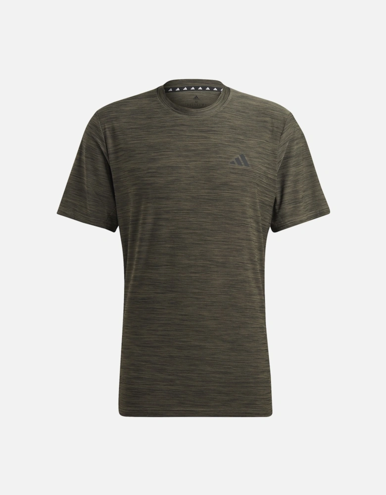 Mens Training Essential Stretch T-Shirt (Olive)