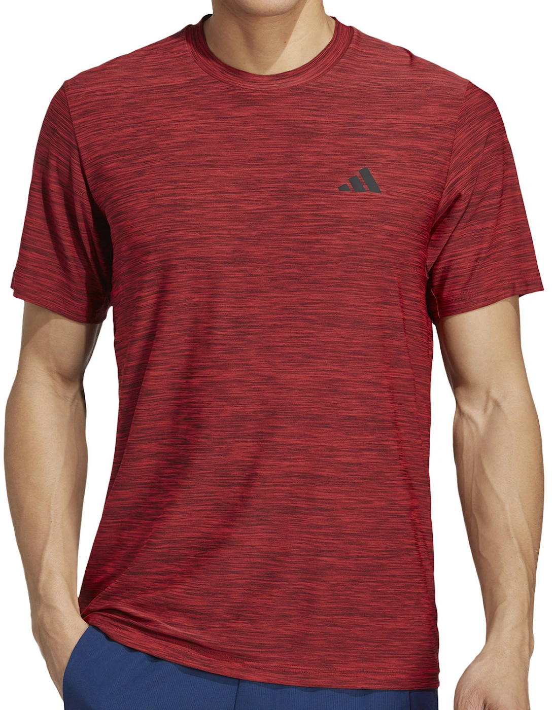 Mens Training Essential Stretch T-Shirt (Red)