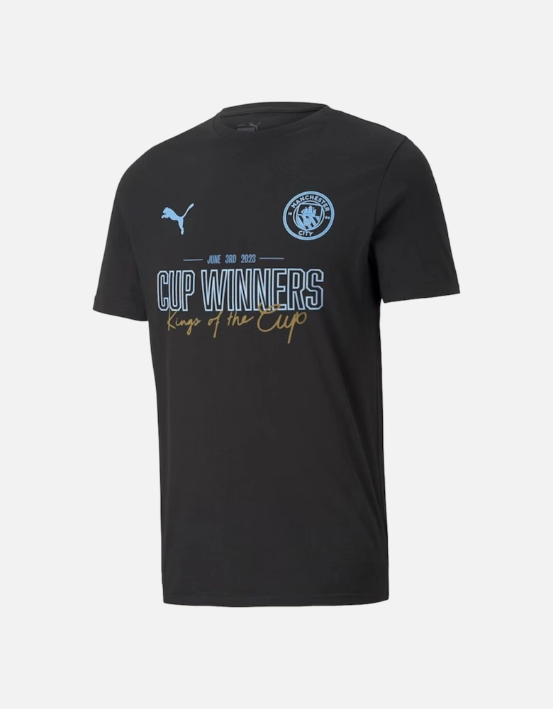 Manchester City FA Cup Winners 2023 T-Shirt (Black)