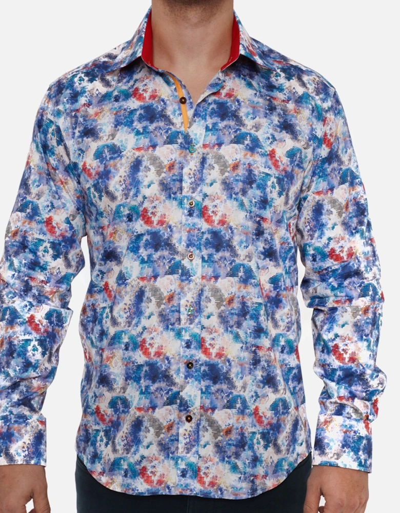 Mens Paint Pattern Shirt (Blue)