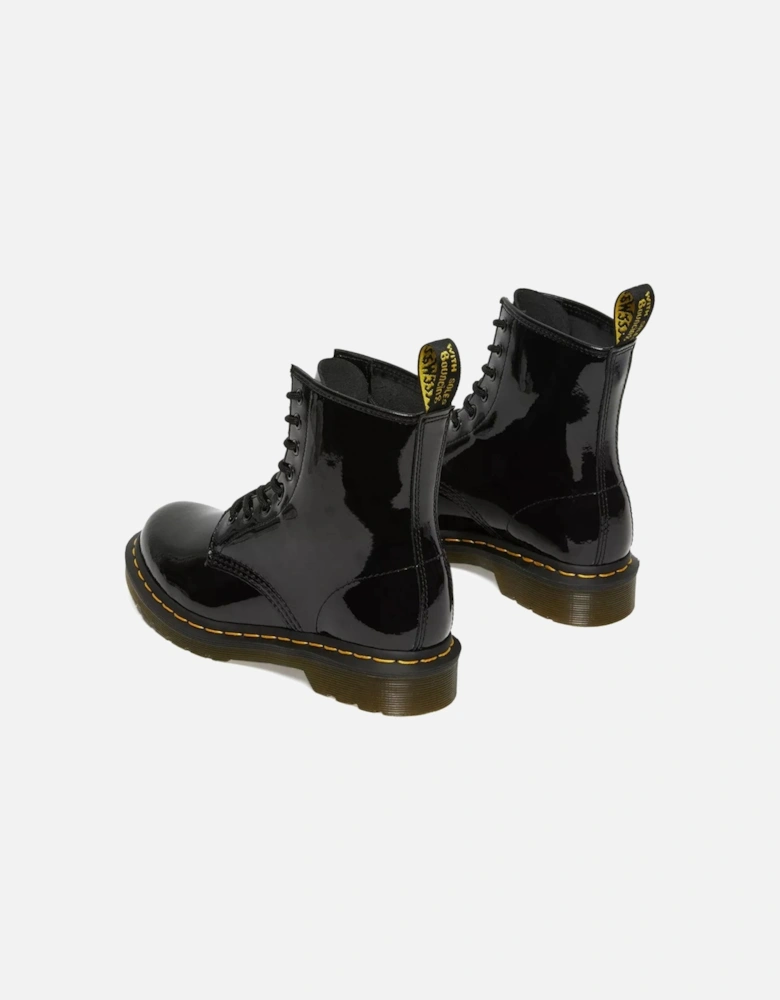 Dr. Martens Womens 1460 Patent Lamper Leather Boots (Black)