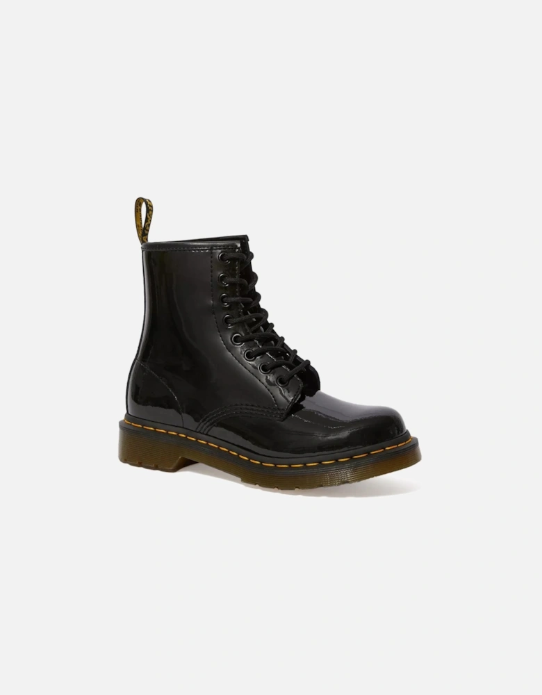 Dr. Martens Womens 1460 Patent Lamper Leather Boots (Black)