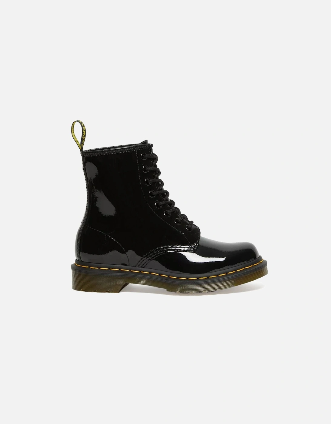 Dr. Martens Womens 1460 Patent Lamper Leather Boots (Black)