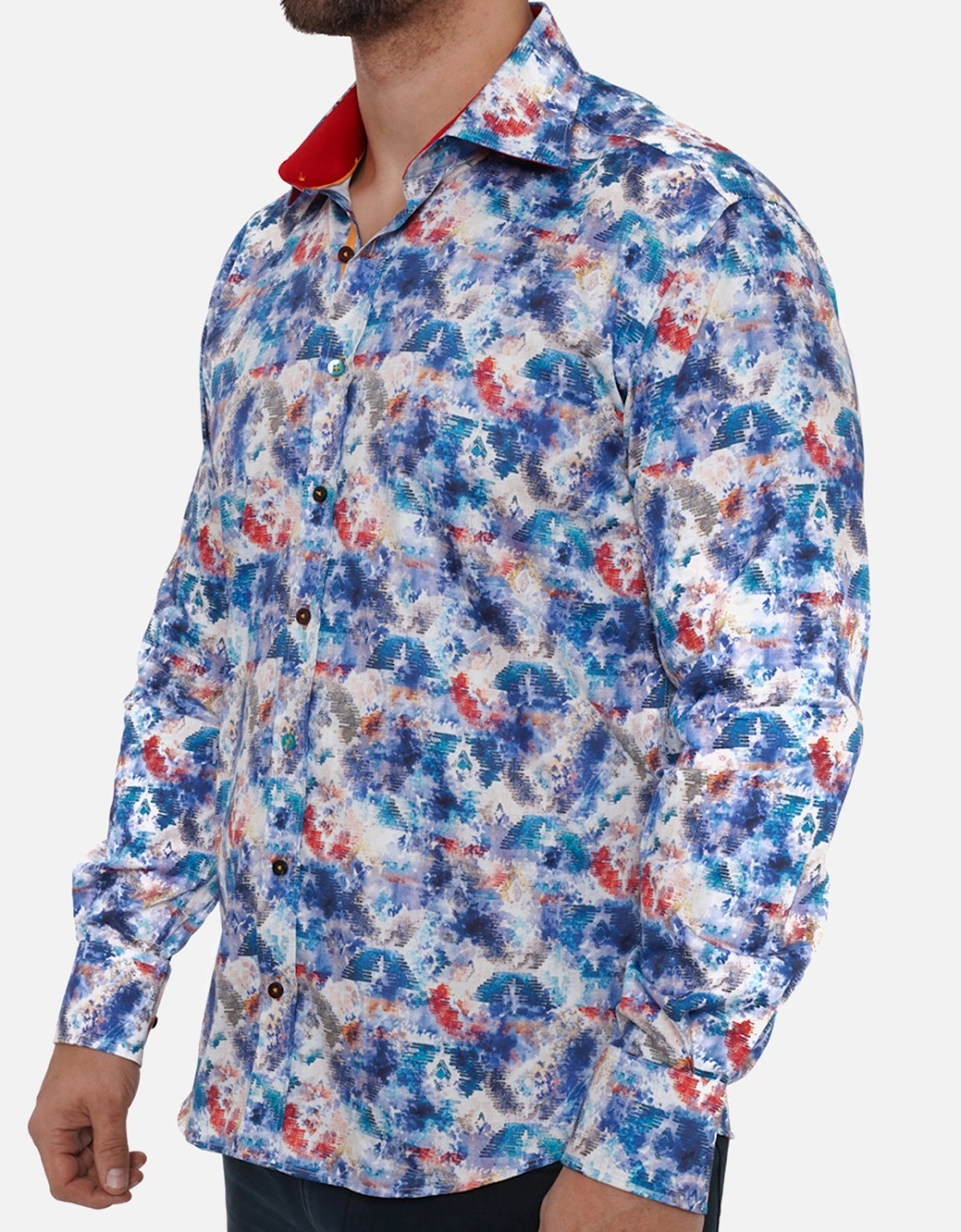 Mens Paint Pattern Shirt (Blue)
