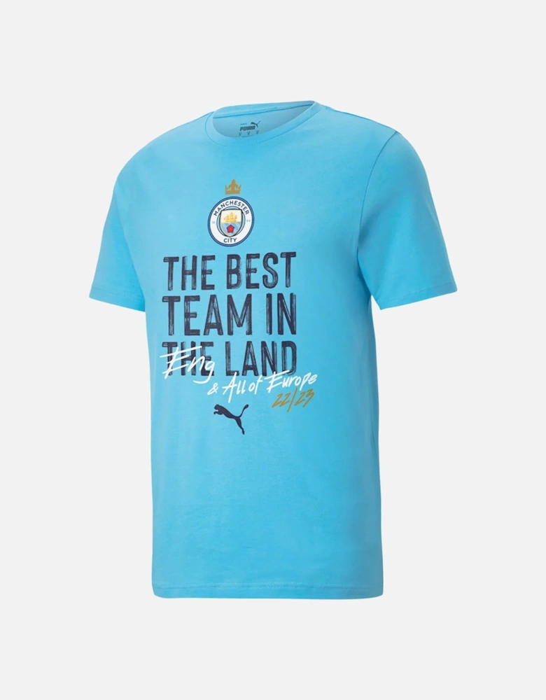 Manchester City Champions League Winners 2023 T-Shirt (Blue)