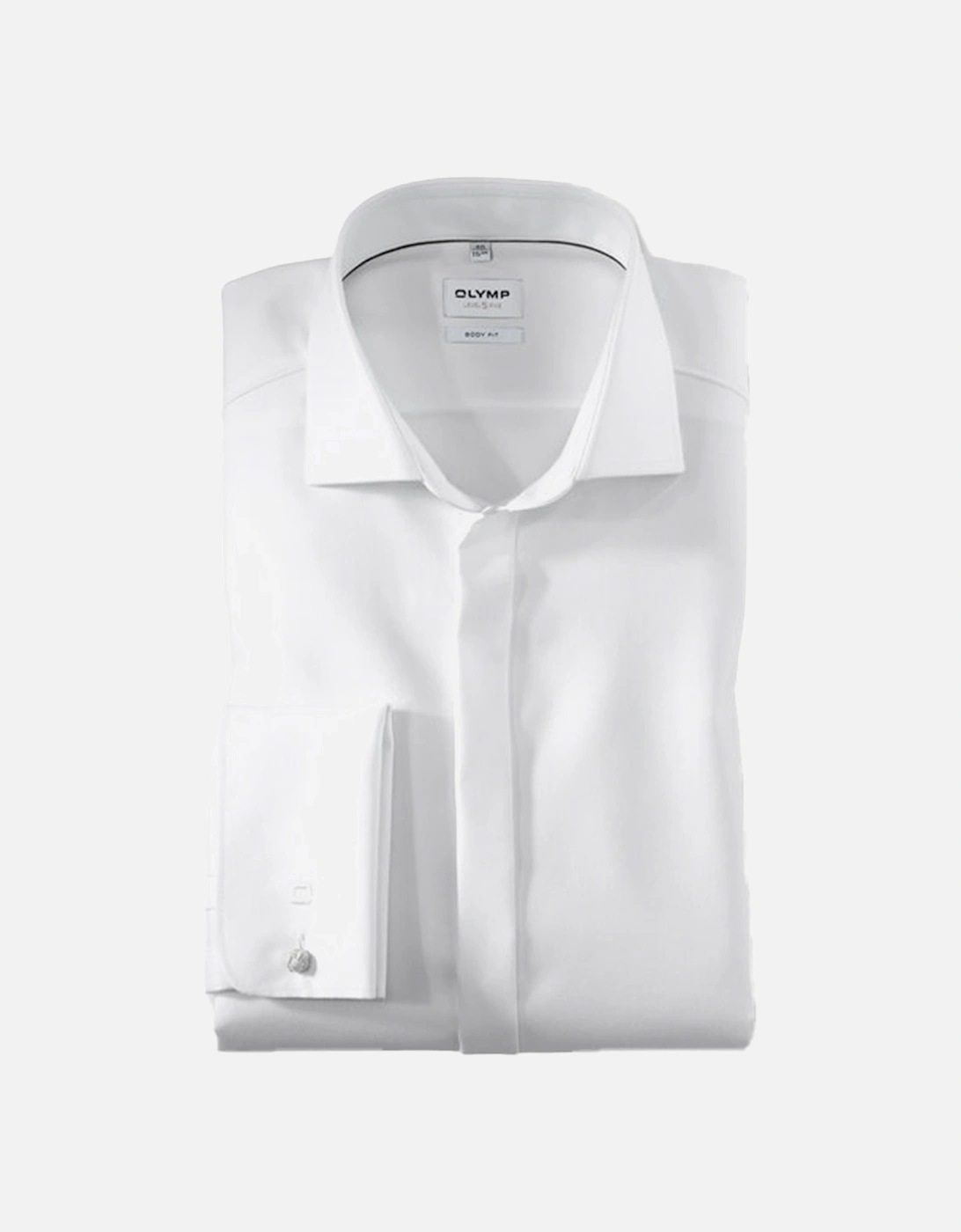 Mens Body Fit Dress Shirt (White), 5 of 4