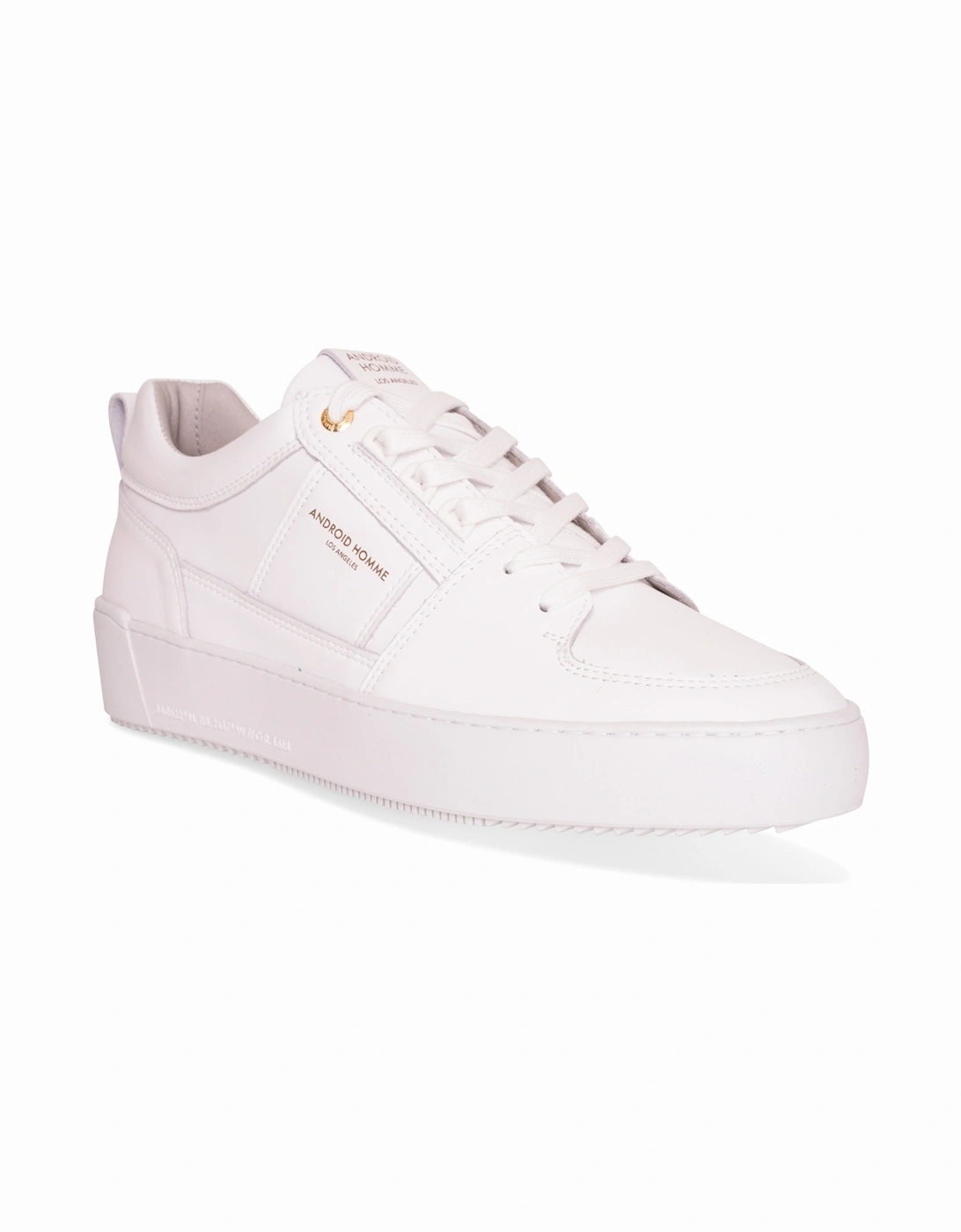 Mens Point Dume Leather Trainer (White), 4 of 3
