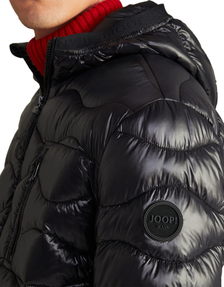 Joop Mens Abano Quilted Puffer Hooded Jacket (Black)