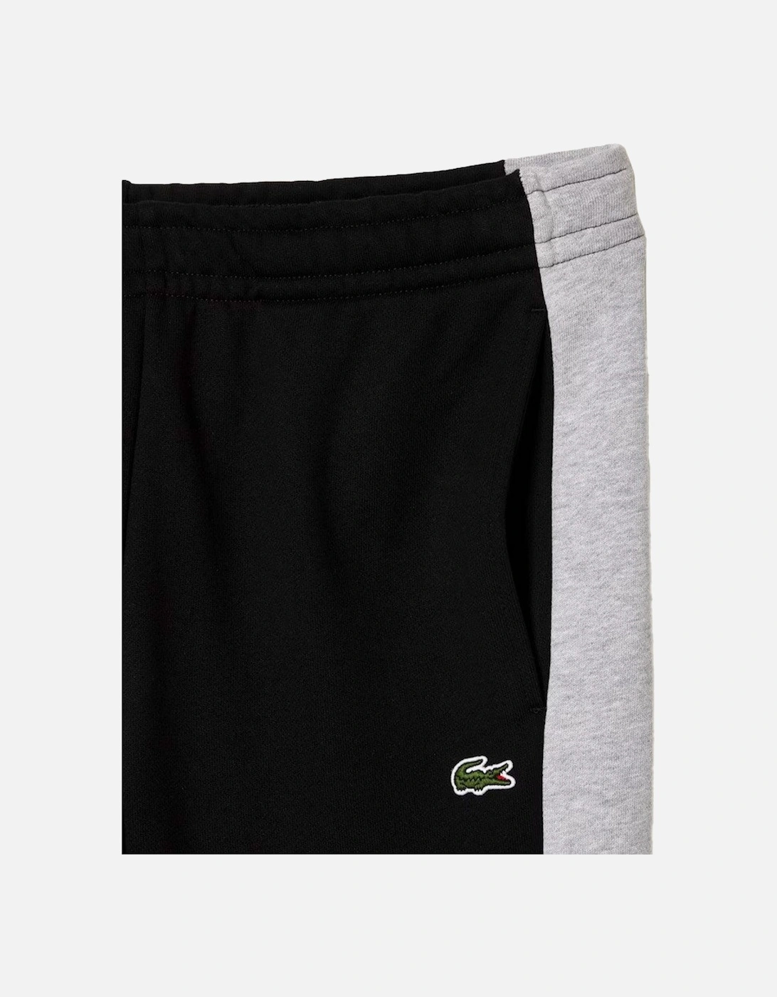 Mens Contrast Panel Logo Joggers (Black/Grey)