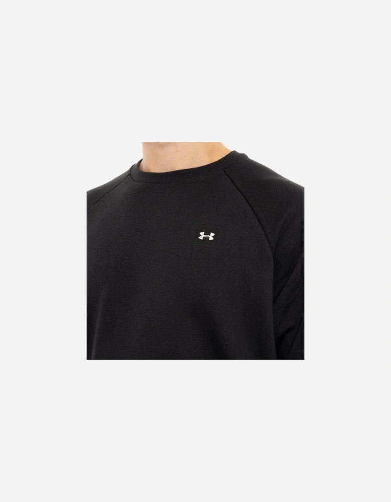 Mens Fleece Crew Sweatshirt (Black)
