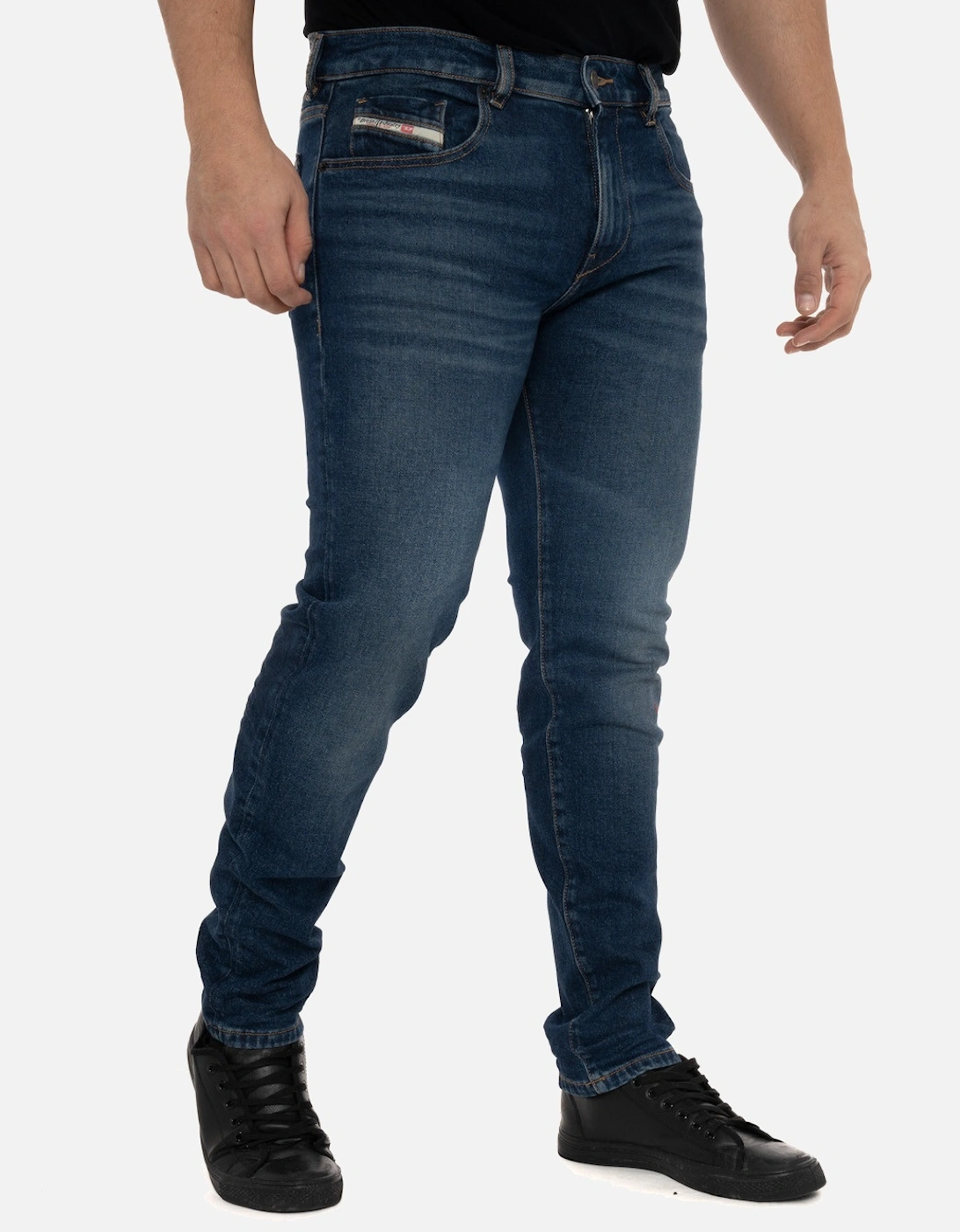 Mens D-Strukt Slim Fit Jeans (Blue), 7 of 6