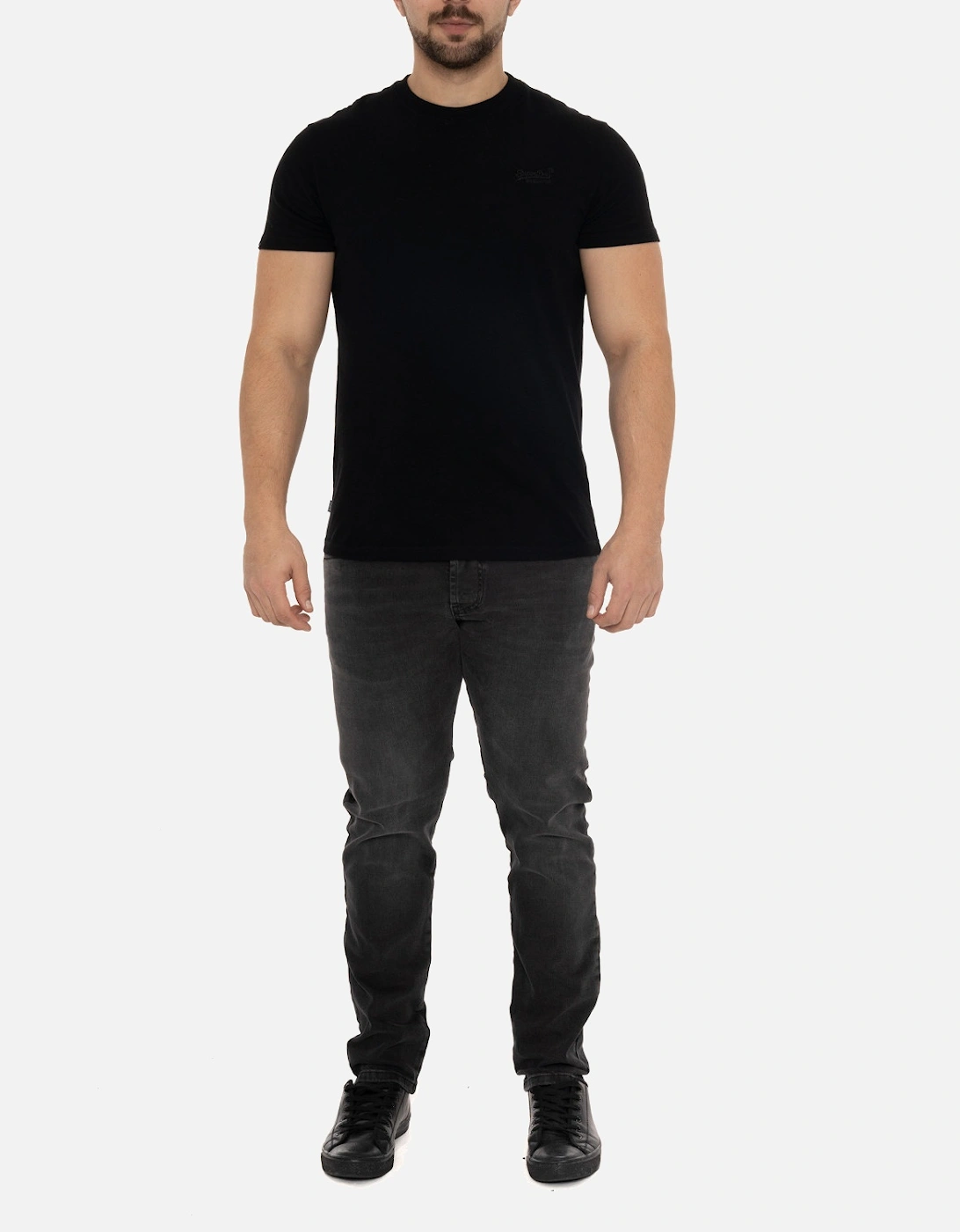 Mens D-Yennox Regular Fit Jeans (Black)