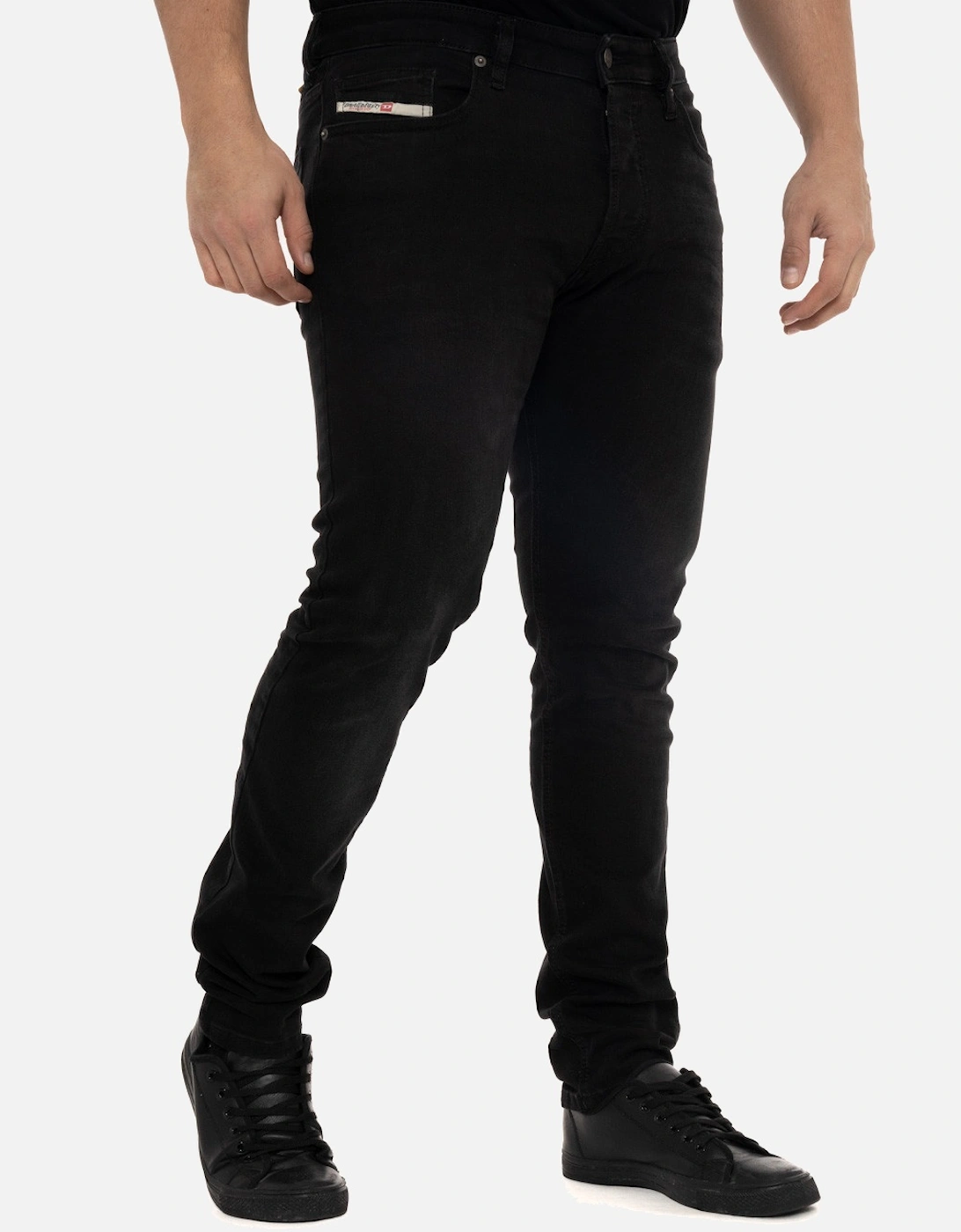 Mens D-Luster Slim Fit Jeans (Black), 7 of 6