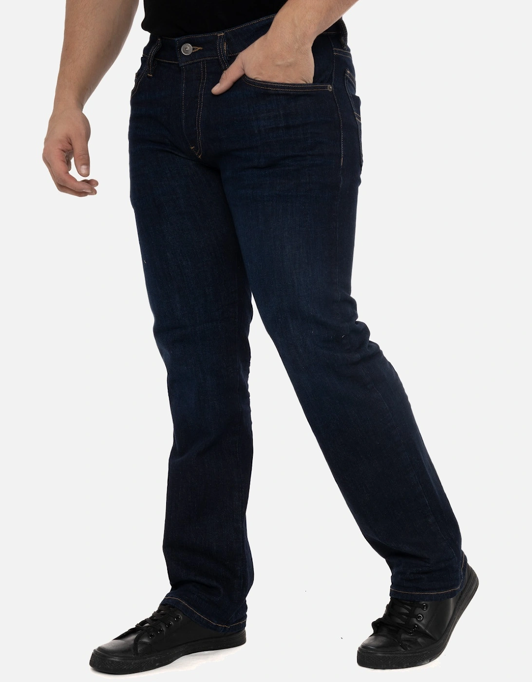 Mens D-Mihtry Regular Fit Jeans (Dark Blue)