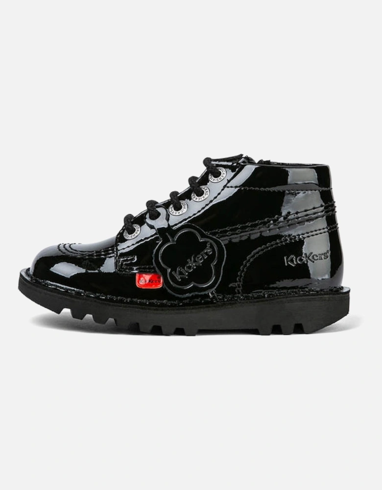 Infants Kick Hi Patent Shoes (Black)