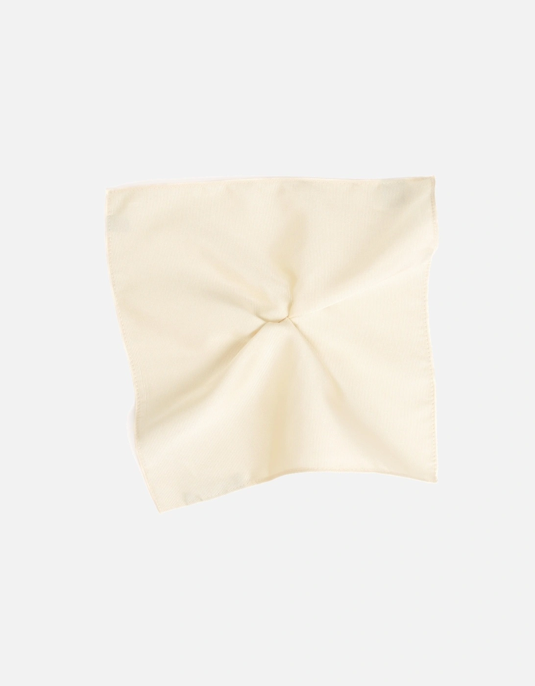 Mens Classic Ribbed Pocket Square (Ivory), 2 of 1