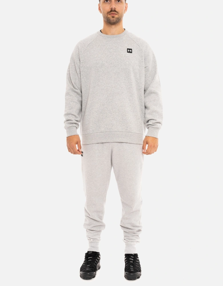 Mens Fleece Crew Sweatshirt (Light Grey)
