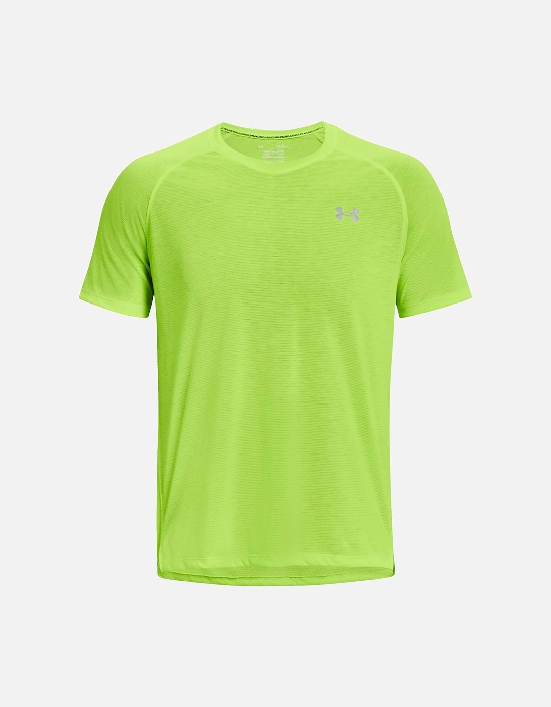 Mens Streaker Run T-Shirt (Lime), 6 of 5