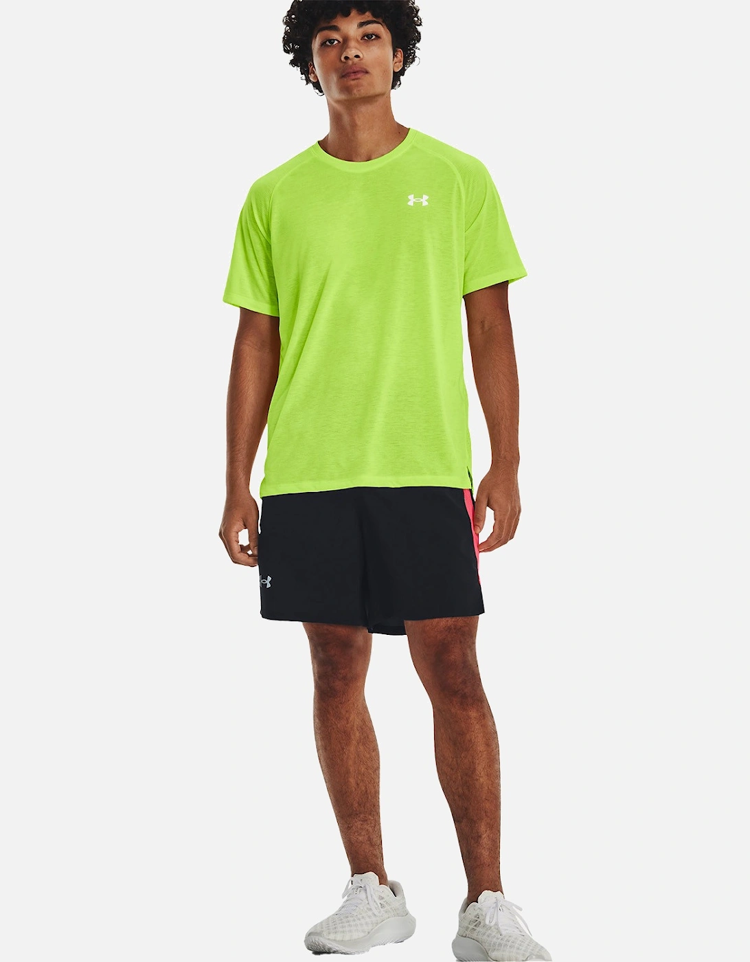 Mens Streaker Run T-Shirt (Lime)