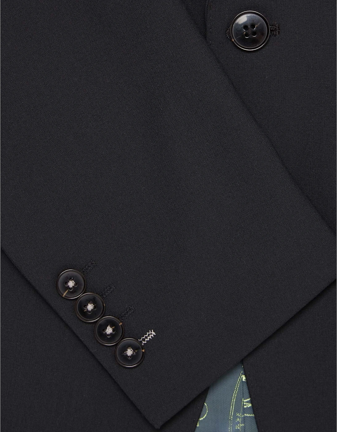 Mens Luca TP Wool-Blend Slim Fit Jacket (Black)