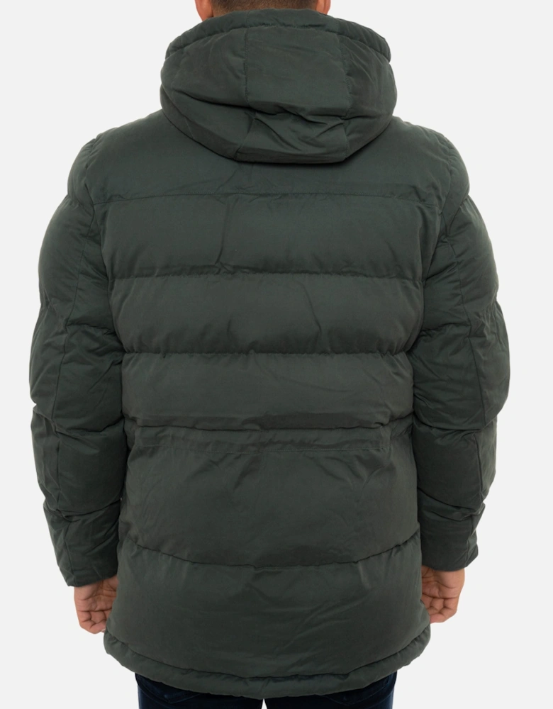 Mens Microfibre Hooded Parka (Green)