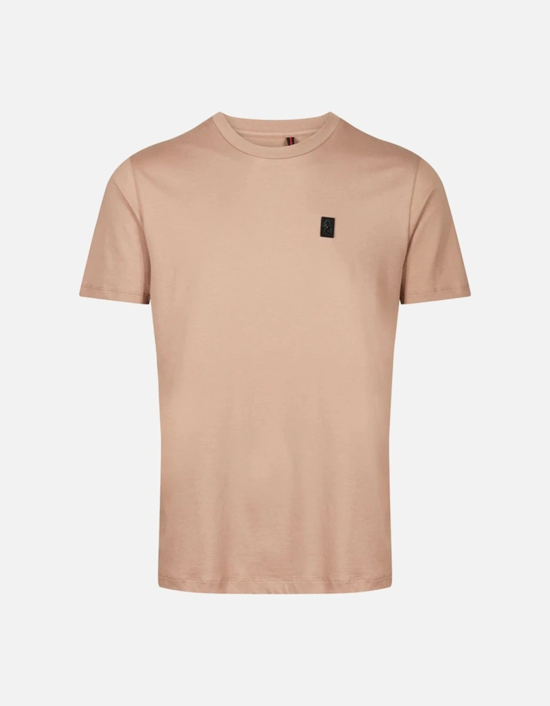 Luke Mens Pima Shiny Lion T-Shirt (Oatmeal)