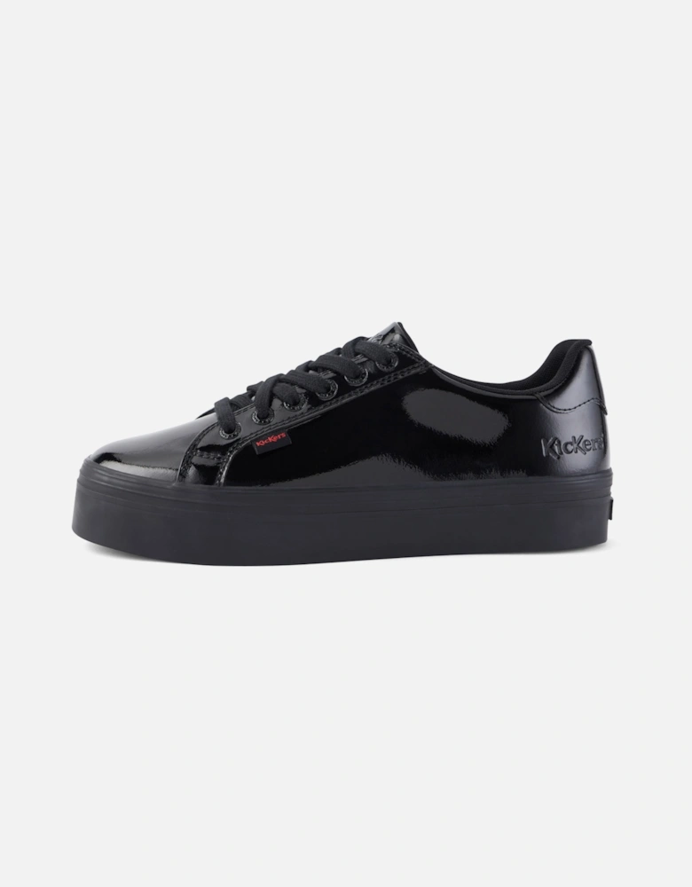 Youths Tovni Stack Patent Shoes (Black)