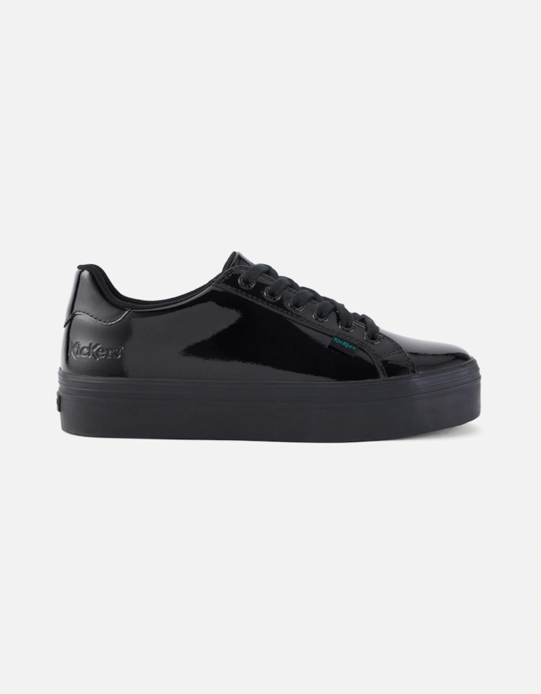 Youths Tovni Stack Patent Shoes (Black)
