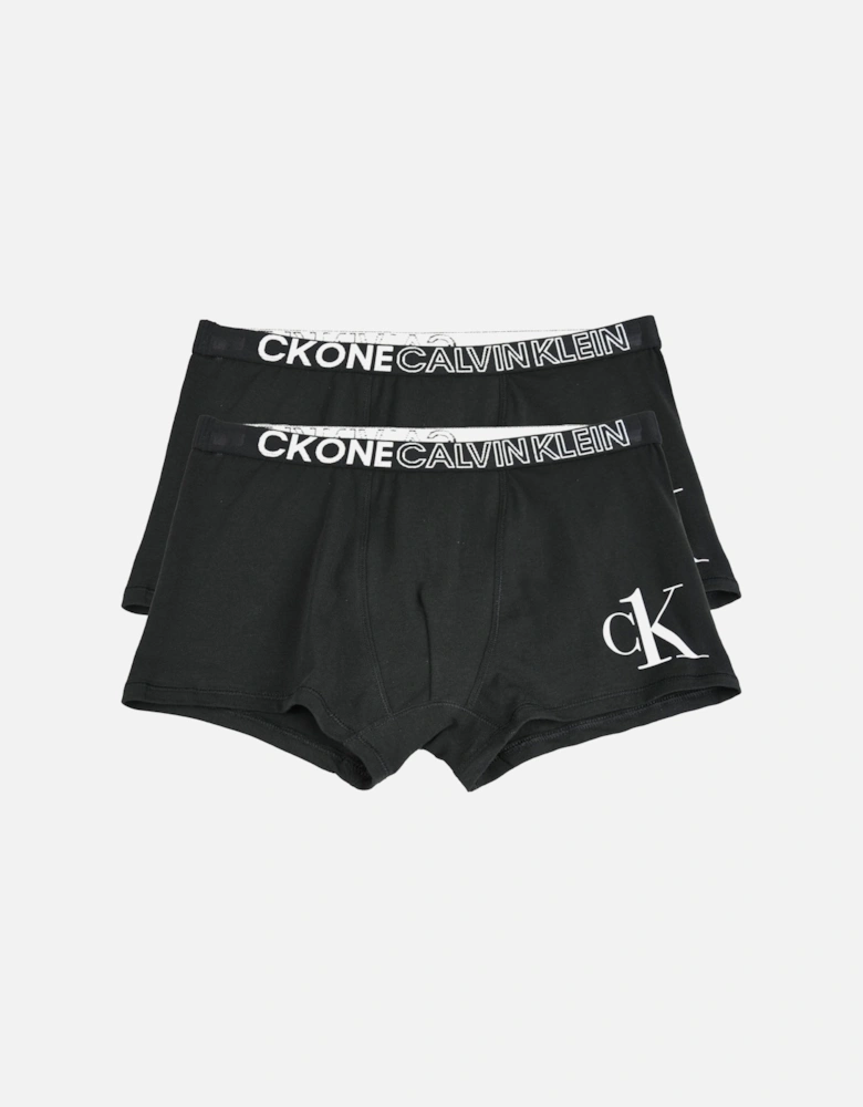 CK One Juniors 2-Pack Boxer Shorts (Black)