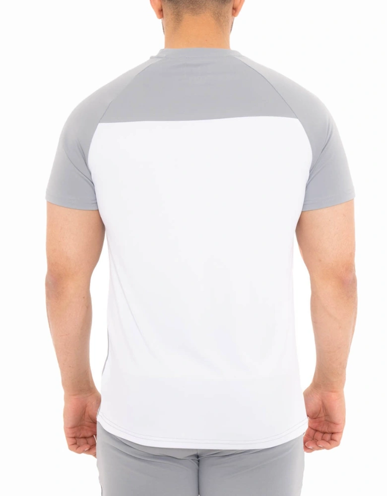 LUKE Mens Sport Crunch Performance Jersey T-Shirt (Silver)