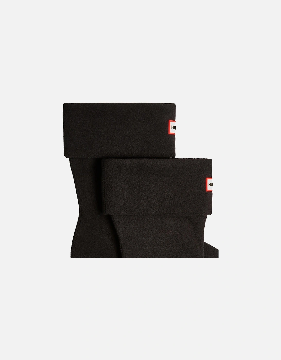 Womens Recycled Fleece Short Socks (Black)