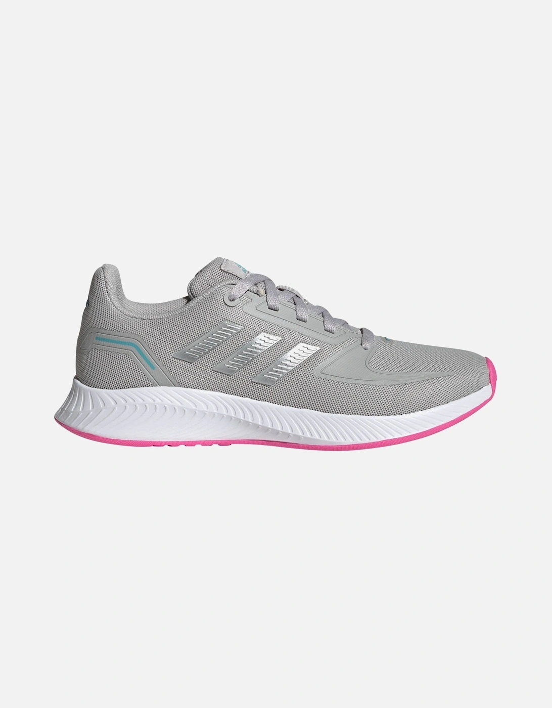 Juniors Run Falcon 2.0 Trainers (Grey/Pink), 5 of 4