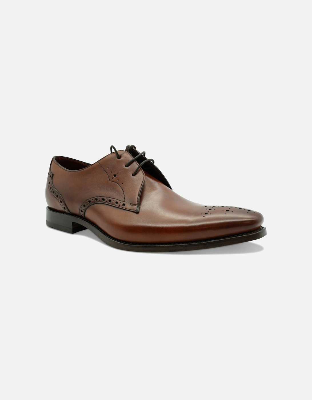 Mens Hannibal Calf Punched Derby Shoe (Chest), 4 of 3