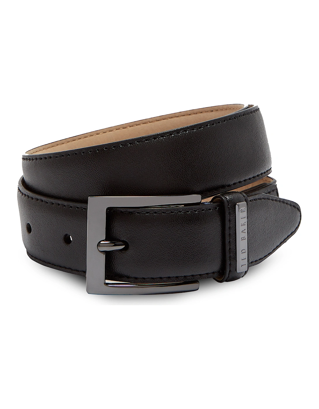 Mens Lizwiz Leather Keeper Plate Belt (Black), 6 of 5