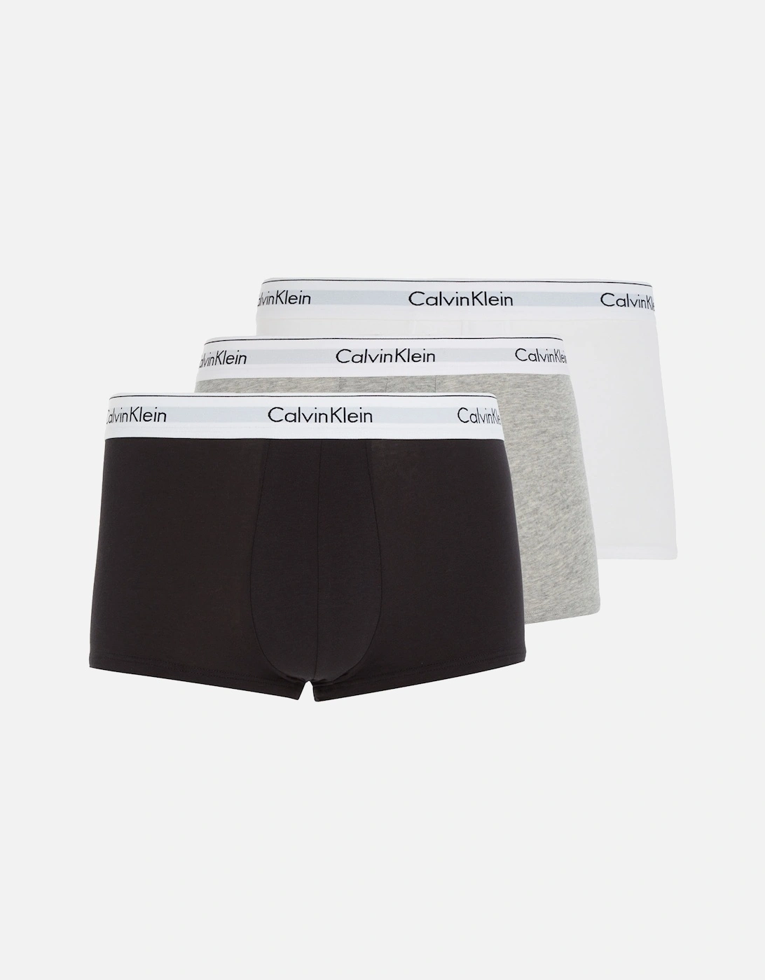 Mens 3 Pack White Waistband Boxers (Black/White/Grey), 5 of 4