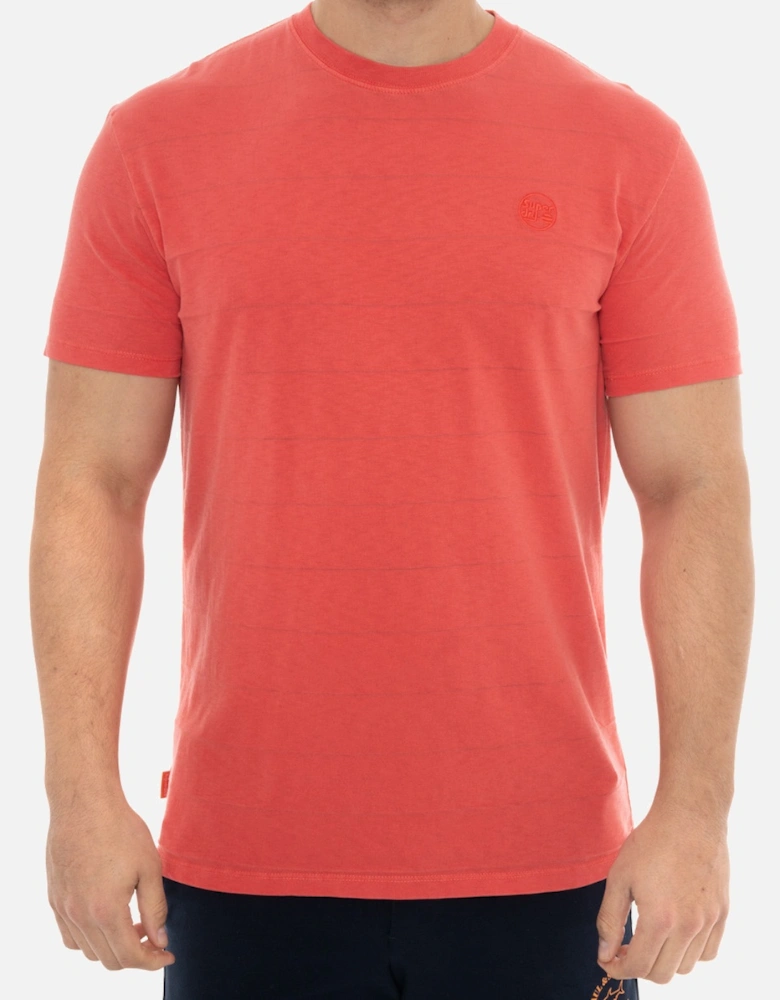 Mens Vintage Texture T-Shirt (Coral Pink)