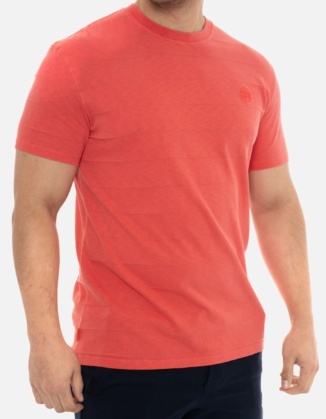 Mens Vintage Texture T-Shirt (Coral Pink)