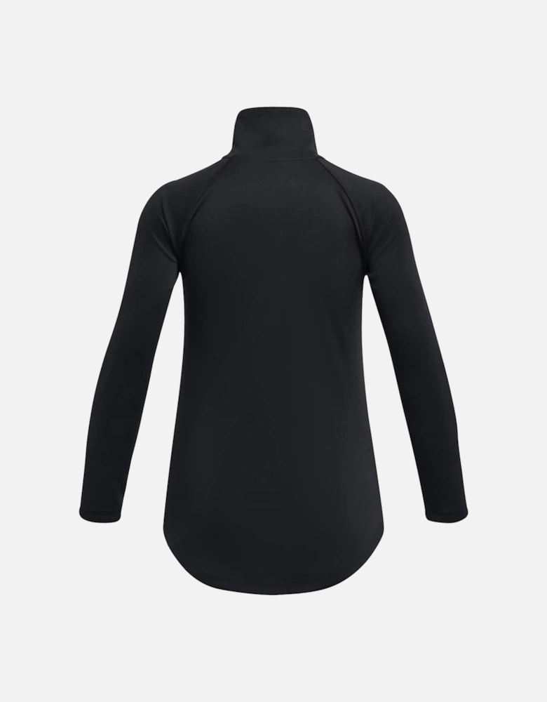 Youth Girls Tech Graphic Half Zip Sweatshirt (Black)