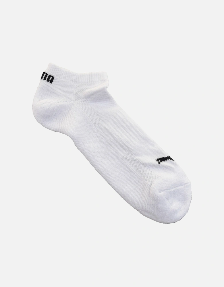 Mens Sneaker No Show Cushioned Socks (White)