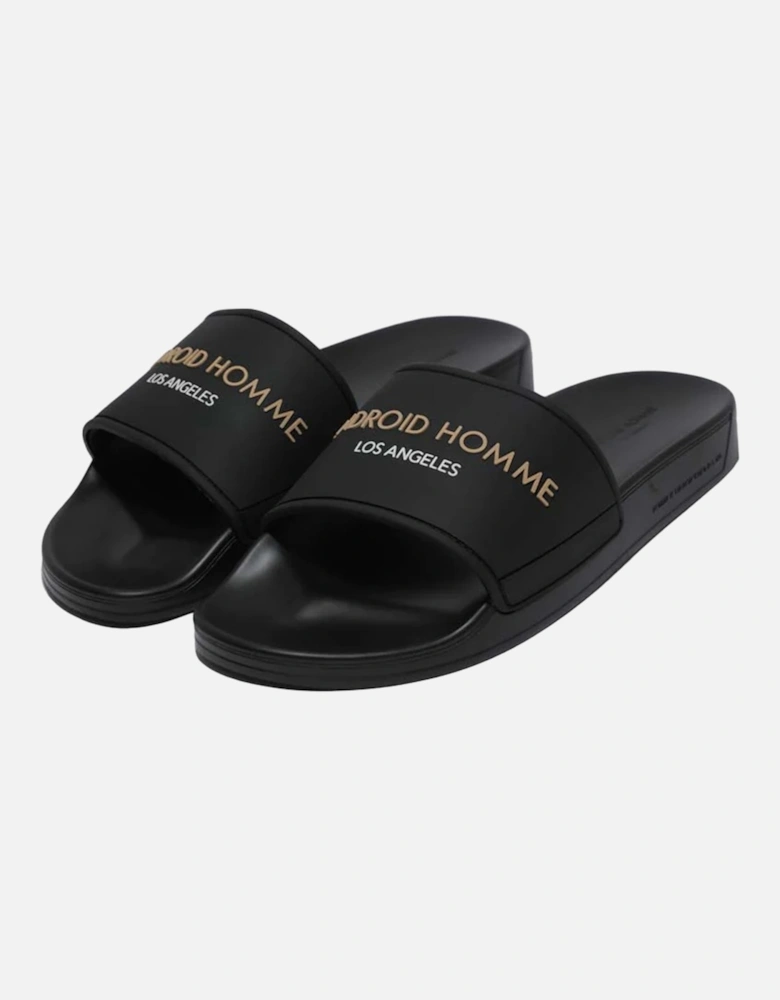 Mens Laguna Beach Sliders (Black/Gold)