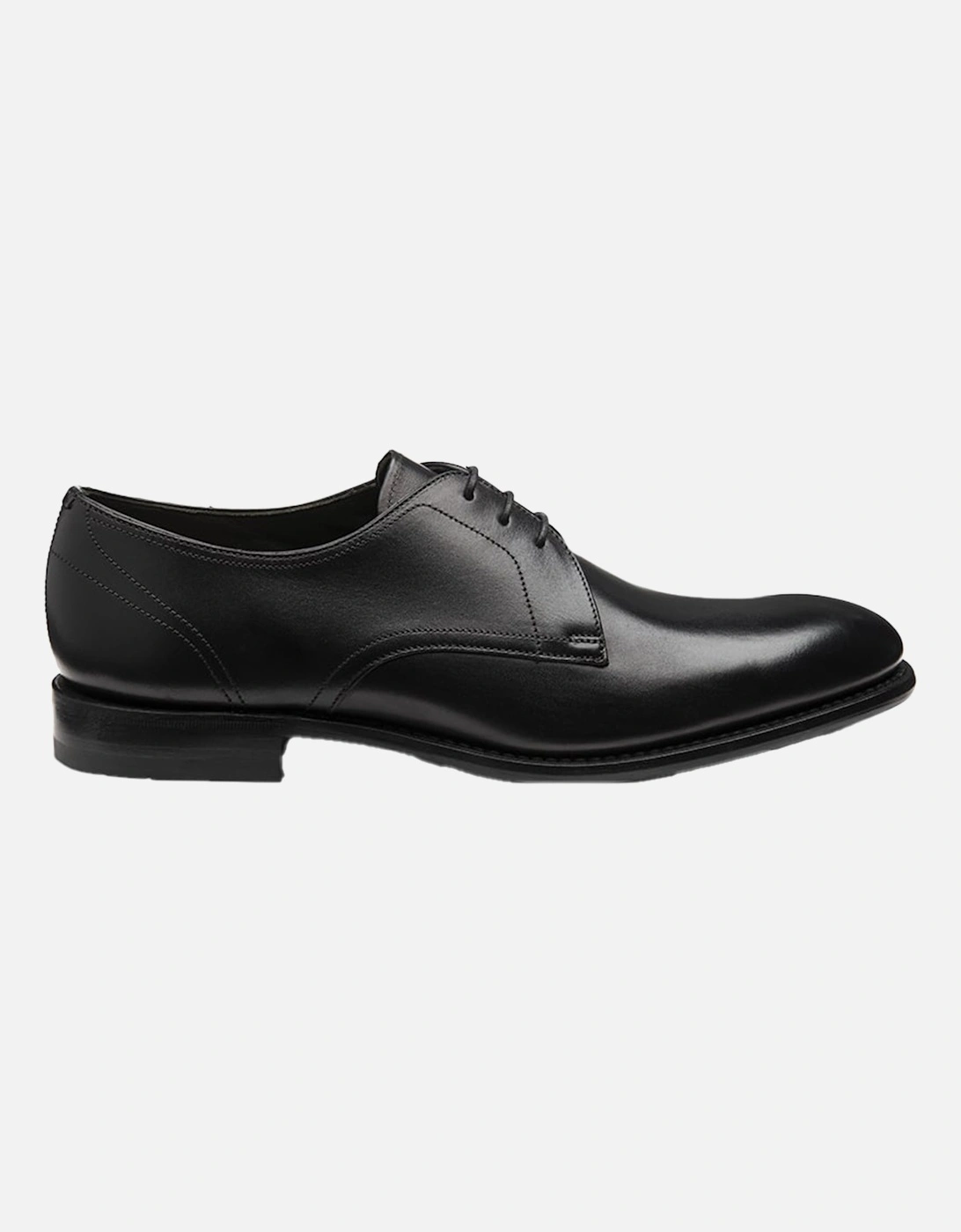 Mens Atherton Calf Plain Derby Shoes (Black)