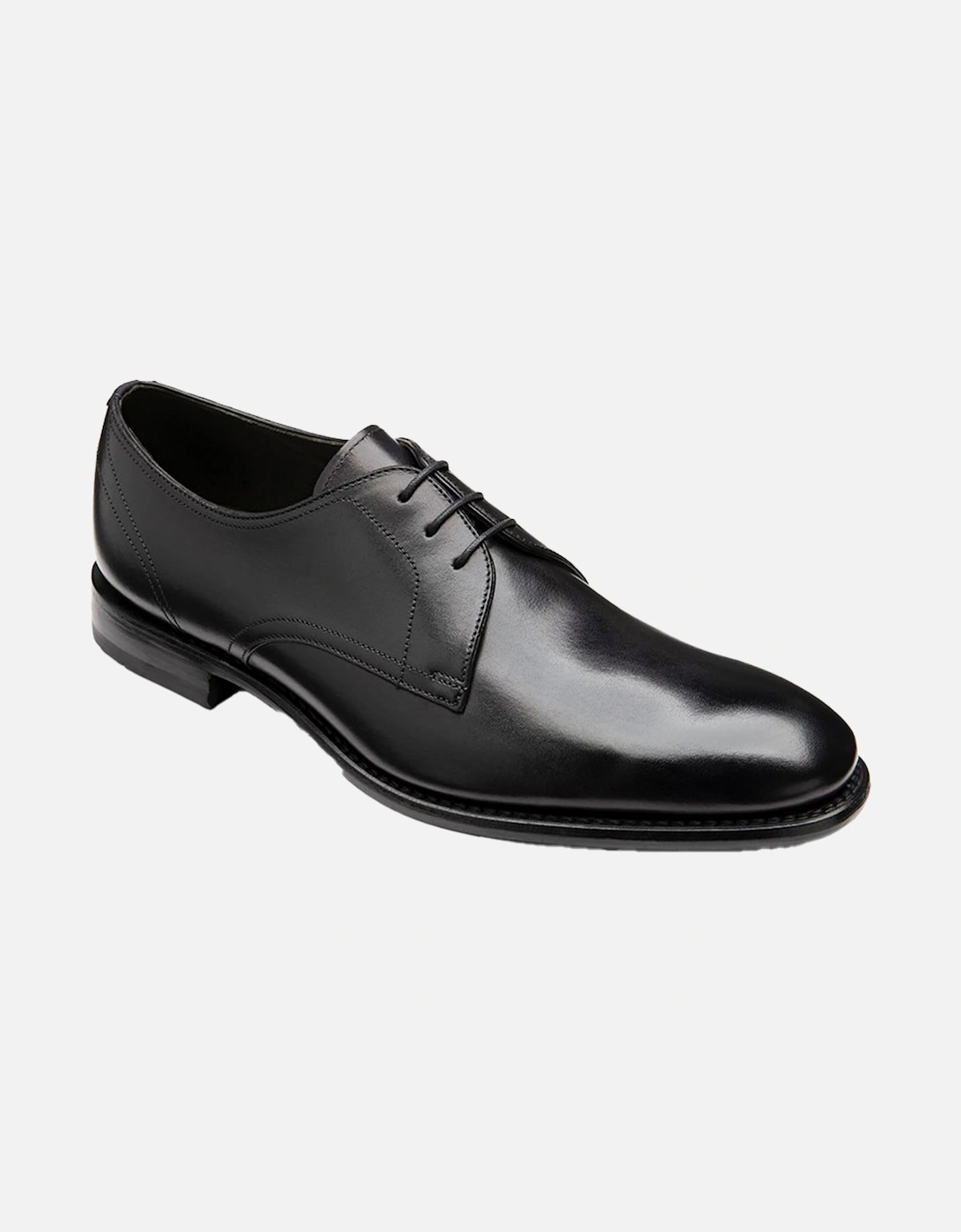 Mens Atherton Calf Plain Derby Shoes (Black), 5 of 4