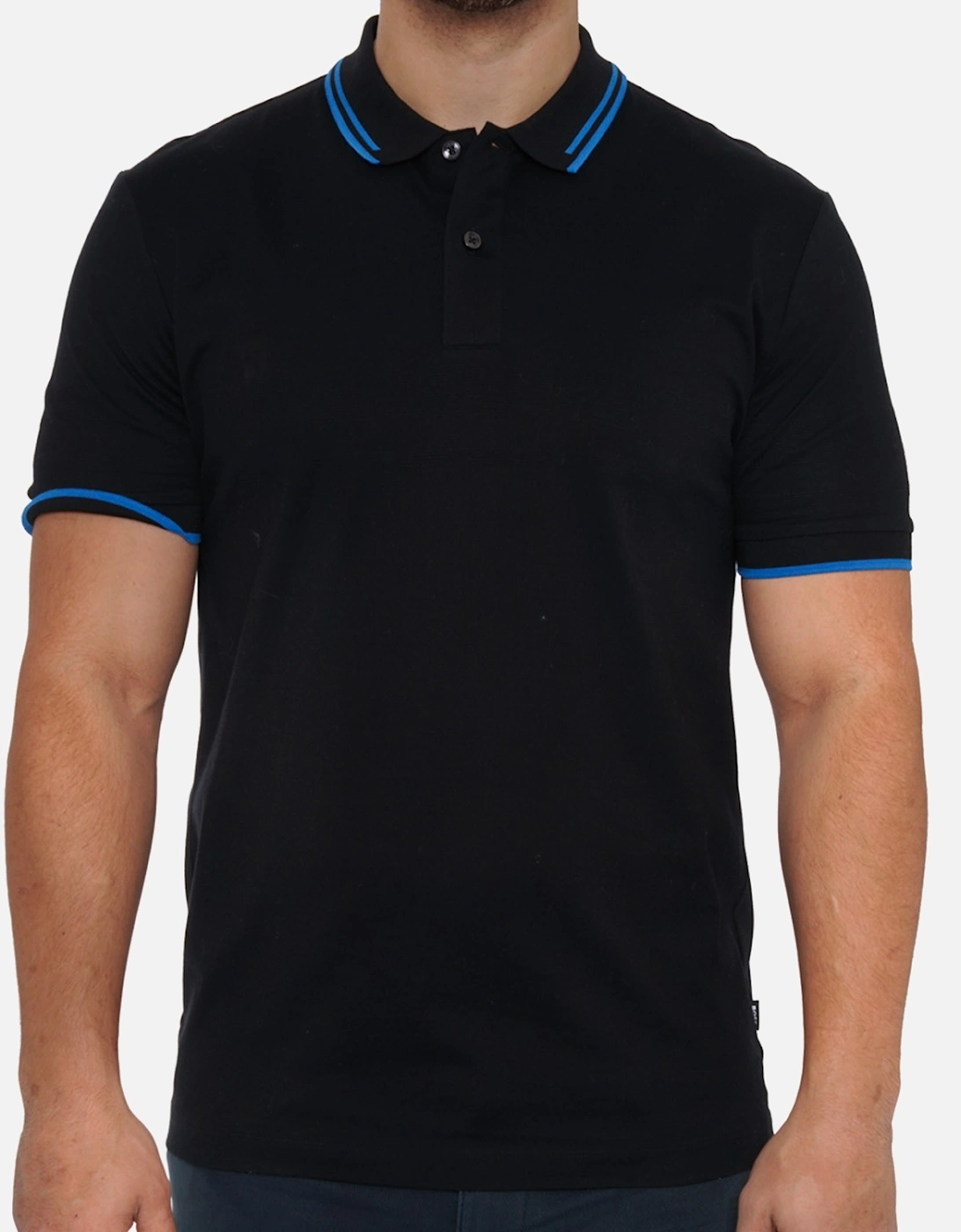 Boss Mens Phillipson 115 Tipped Polo Shirt (Black), 8 of 7