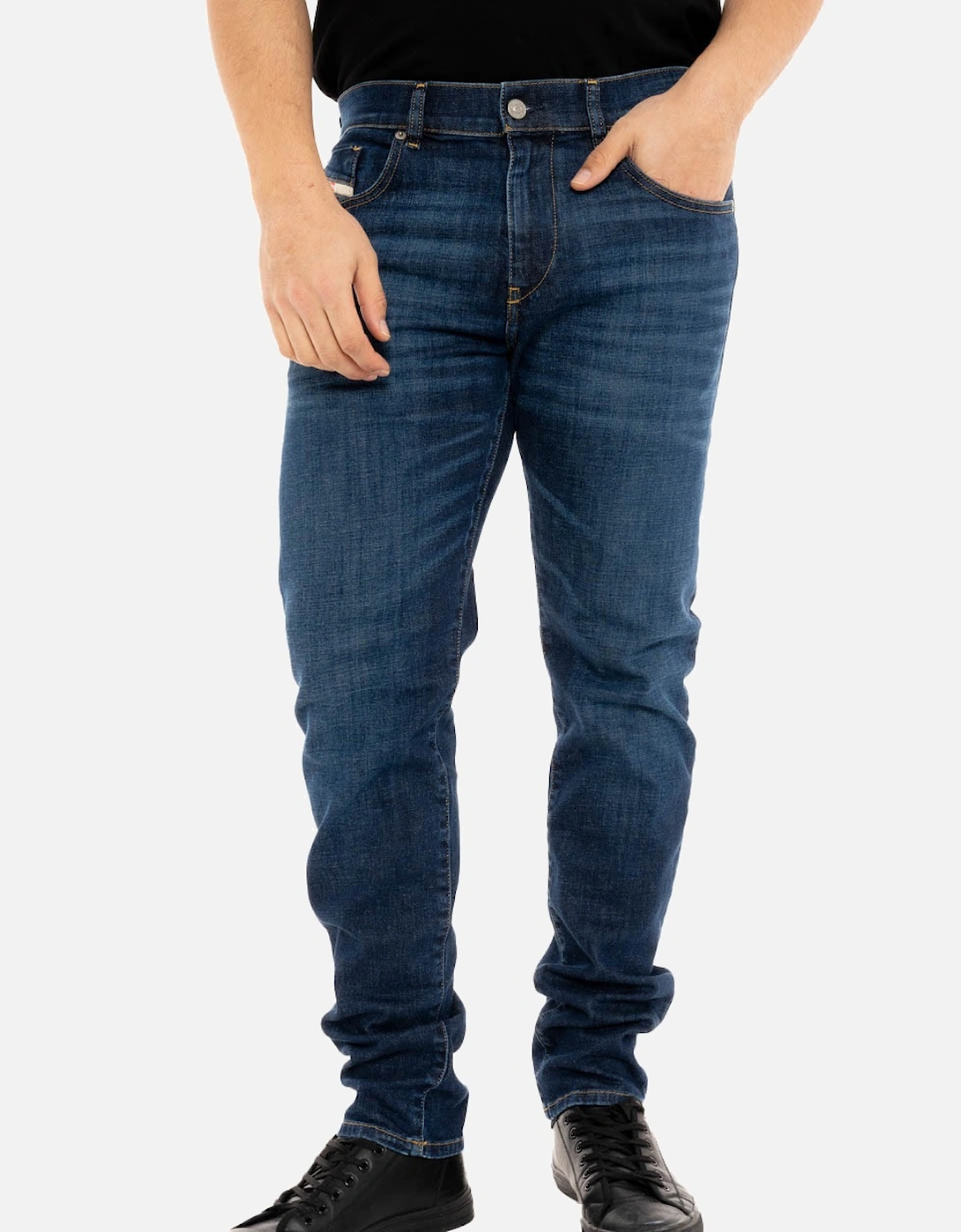 Mens D-Strukt 09B90 Slim Fit Jeans (Blue), 4 of 3