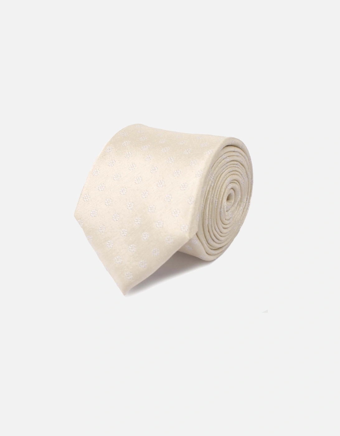 Mens Small Flower Design Tie (Yellow), 2 of 1