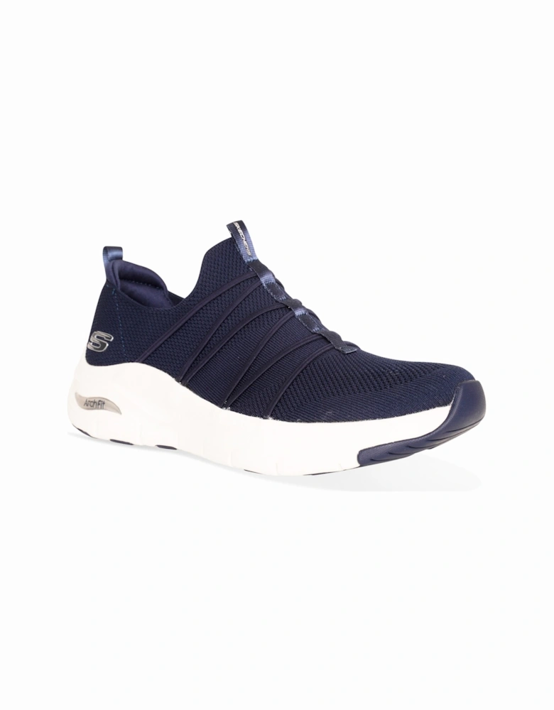 Womens Arch Fit-All Tied Trainers (Navy)