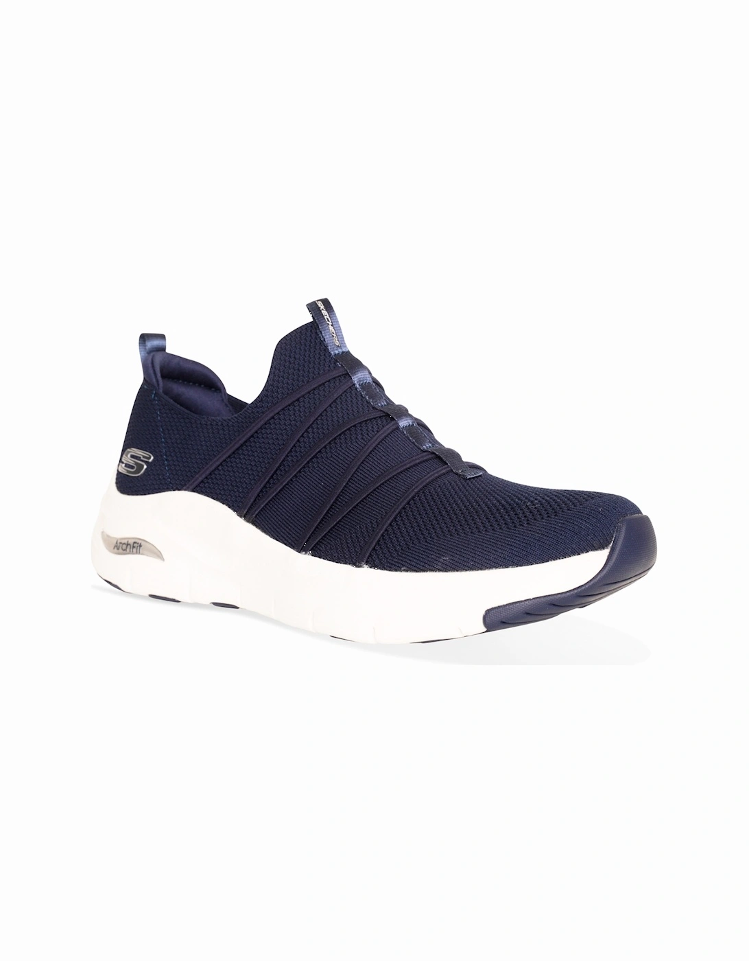 Womens Arch Fit-All Tied Trainers (Navy), 4 of 3